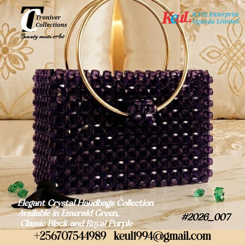 Royal Purple Crystal Handbag