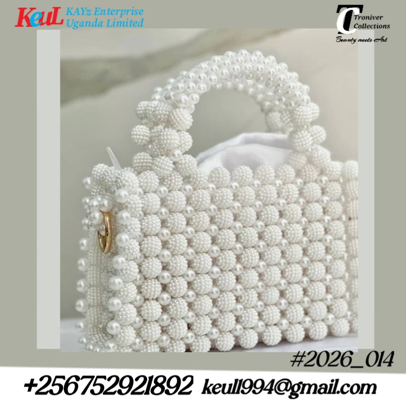 White Pearl Rectangular Handbag