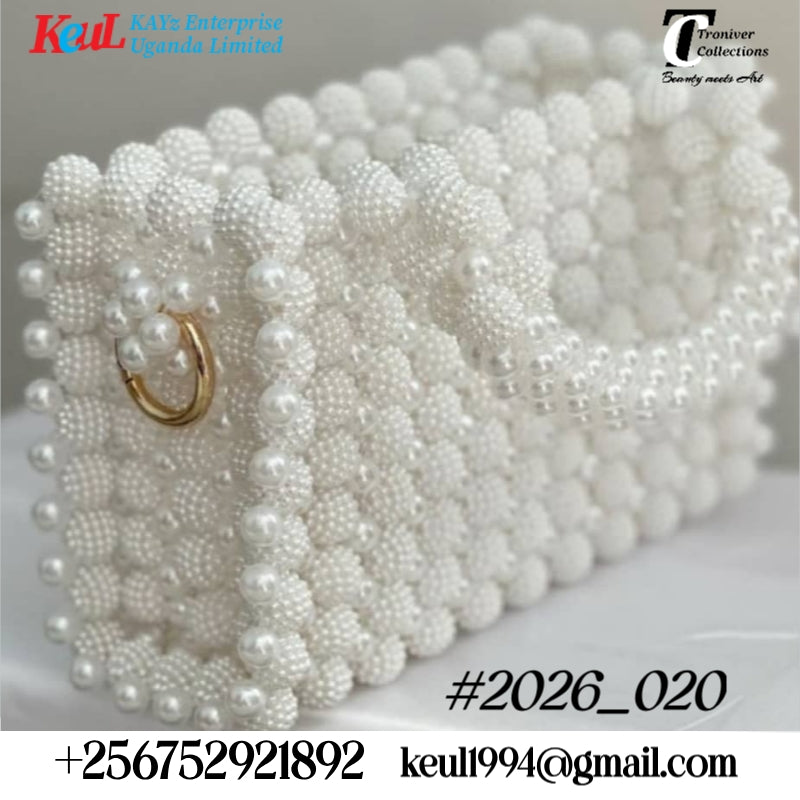 Pearl Hexagon-Pattern Handbag