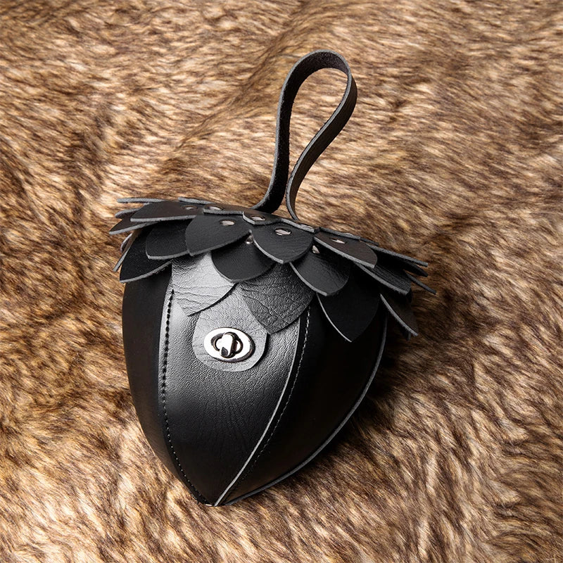 Creative Hot-sell Pine Cone-shaped Bag Popular Europe America Coin Purse New Retro Fashion Clutch High-quality Leather Women Bag