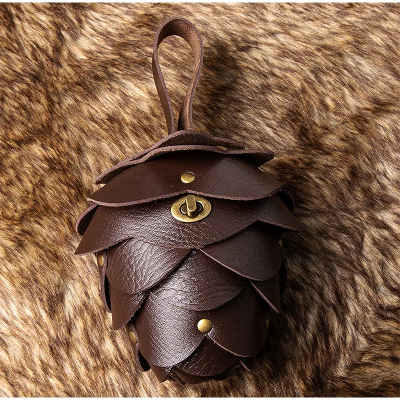 Creative Hot-sell Pine Cone-shaped Bag Popular Europe America Coin Purse New Retro Fashion Clutch High-quality Leather Women Bag