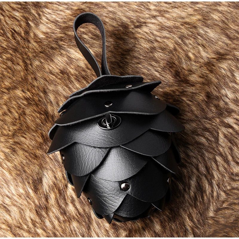 Creative Hot-sell Pine Cone-shaped Bag Popular Europe America Coin Purse New Retro Fashion Clutch High-quality Leather Women Bag