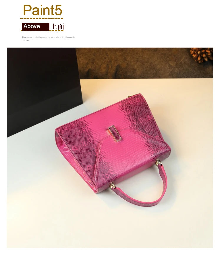 Designer Brand New Leather Lizard Leather Print Handbag Fashion Shoulder Crossbody Bags for Women Hot Selling