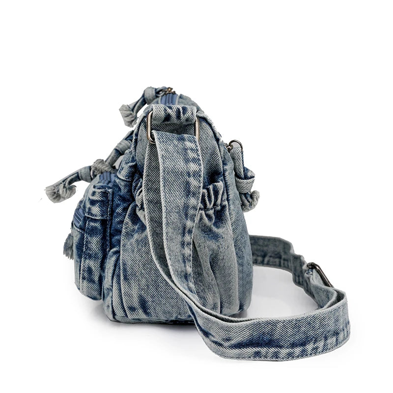 Women Bag Top Selling Denim Vintage Messenger Bag Retro Jeans Tote Large Capacity Woman Casual Fashion Shoulder Bag New Handbag