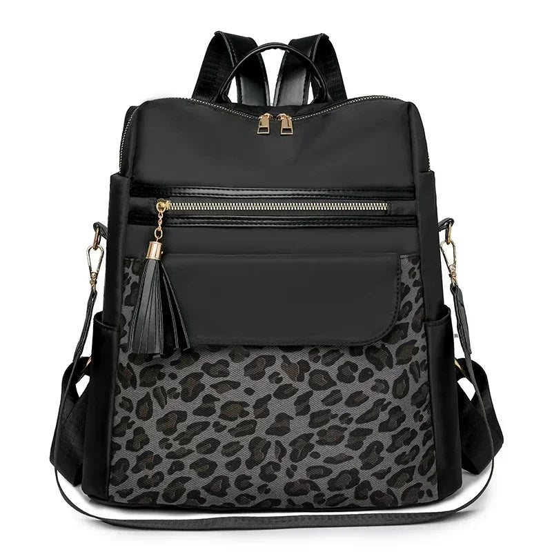 Fashion Oxford Leopard Print Women's Crossbody Bag 2026 New Large Capacity Backpack Hot Selling Casual Shoulder Bag Bolso Mujer