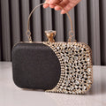 Handle Rhinestone Women Bags Hollow Out Style Crystal Evening Bag Chain Shoulder Handbags Luxury Party Wedding Day Clutch Purse