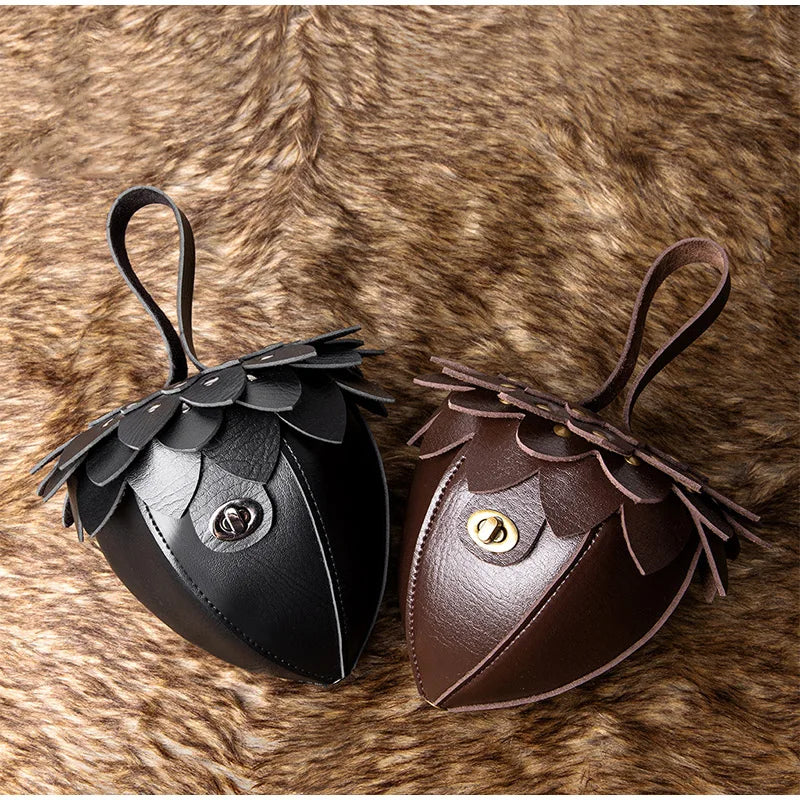 Creative Hot-sell Pine Cone-shaped Bag Popular Europe America Coin Purse New Retro Fashion Clutch High-quality Leather Women Bag
