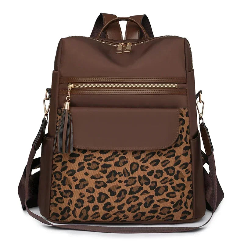 Fashion Oxford Leopard Print Women's Crossbody Bag 2026 New Large Capacity Backpack Hot Selling Casual Shoulder Bag Bolso Mujer