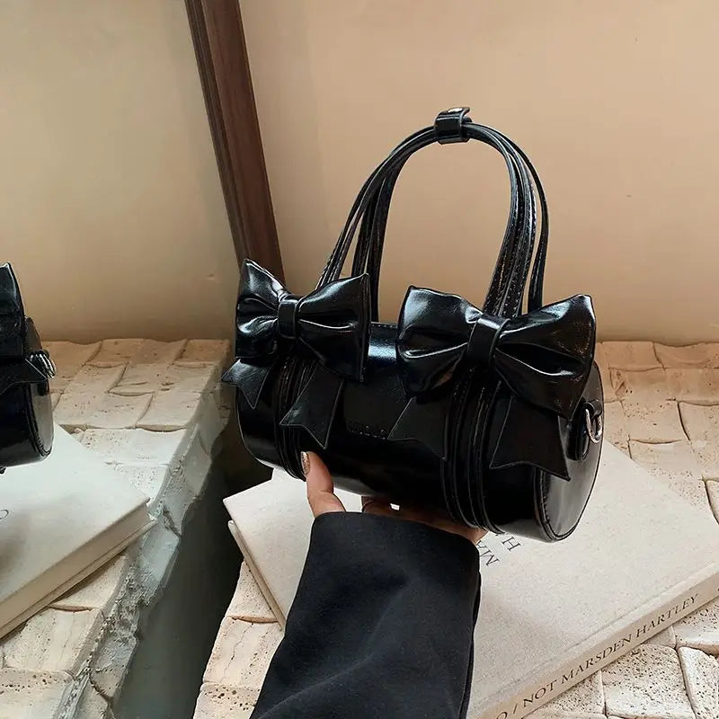 Niche Bow Bag Women's New Shoulder Underarm Bag Versatile Crossbody Portable Cylinder Exquisite Personality High Value Gorgeous