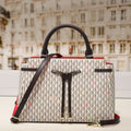 CH Embossed Pattern Tote Bag Bow Accent Versatile Handheld Crossbody Design Daily Commute 2026 New Bag