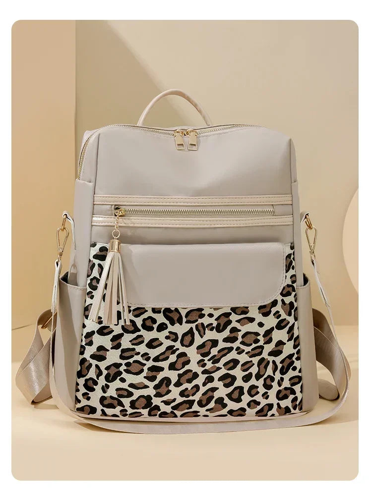 Fashion Oxford Leopard Print Women's Crossbody Bag 2026 New Large Capacity Backpack Hot Selling Casual Shoulder Bag Bolso Mujer