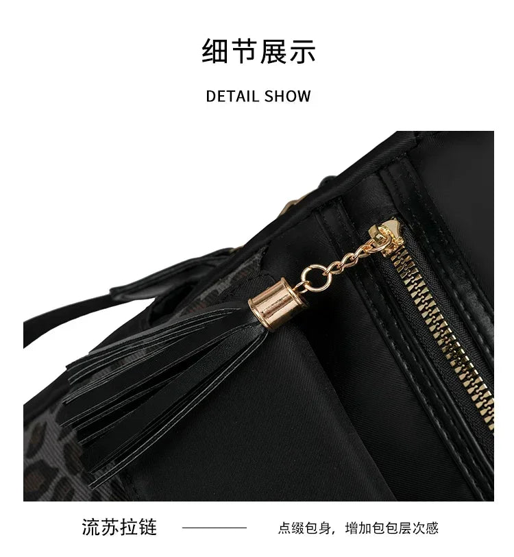Fashion Oxford Leopard Print Women's Crossbody Bag 2026 New Large Capacity Backpack Hot Selling Casual Shoulder Bag Bolso Mujer