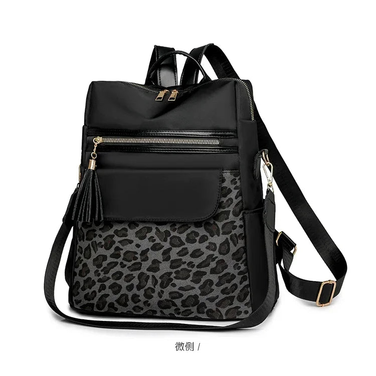 Fashion Oxford Leopard Print Women's Crossbody Bag 2026 New Large Capacity Backpack Hot Selling Casual Shoulder Bag Bolso Mujer