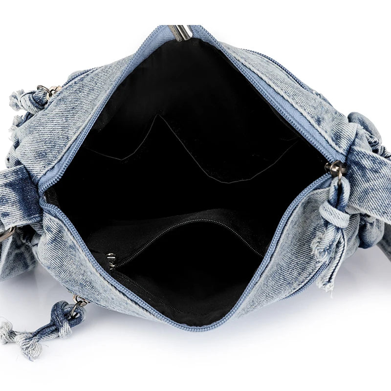 Women Bag Top Selling Denim Vintage Messenger Bag Retro Jeans Tote Large Capacity Woman Casual Fashion Shoulder Bag New Handbag