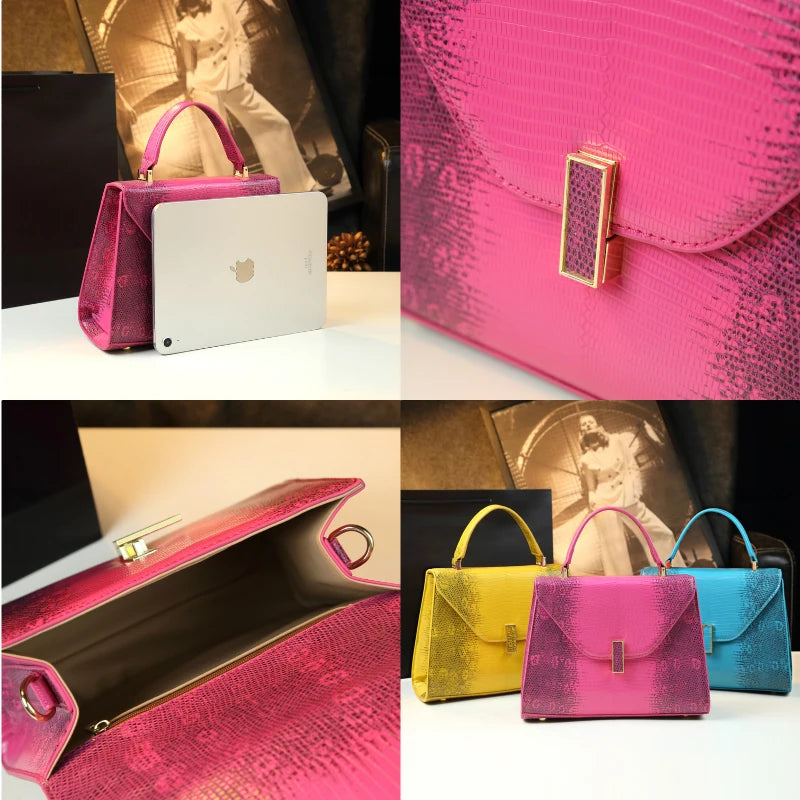 Designer Brand New Leather Lizard Leather Print Handbag Fashion Shoulder Crossbody Bags for Women Hot Selling
