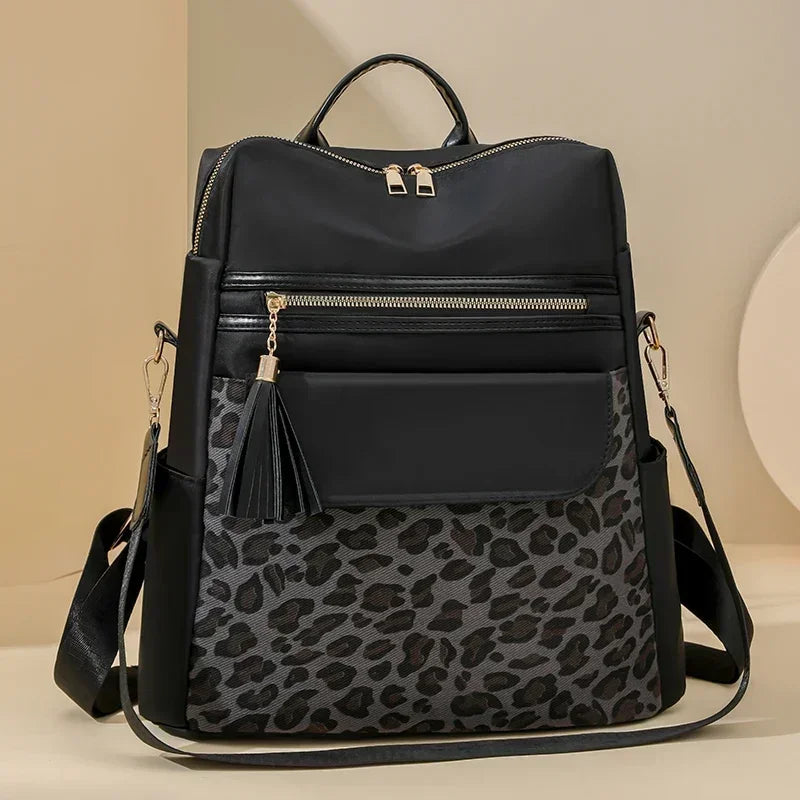 Fashion Oxford Leopard Print Women's Crossbody Bag 2026 New Large Capacity Backpack Hot Selling Casual Shoulder Bag Bolso Mujer