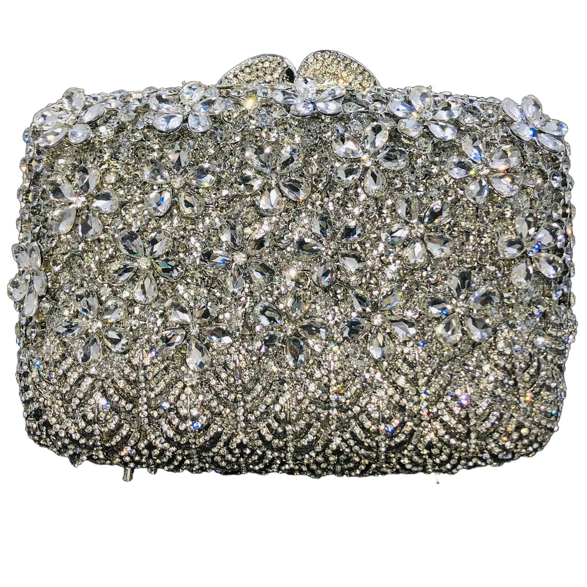 Boutique De FGG Rhinestone Clutch Purses for Women Evening Bags Elegant Crystal Clutch Purse Wedding Party Handbags and Purses