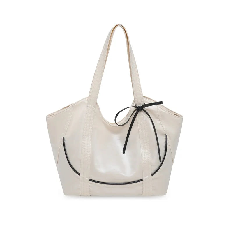 Bow Underarm Shoulder Bag,Women Lightweight Versatile Everyday Handbag,Designer Work Travel Shopping Tote Bag,Large Capacity