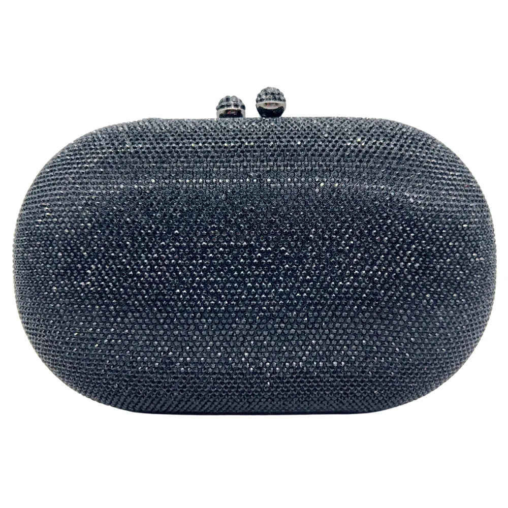 Rhinestone Crystal Evening Clutch Bag Chain Strap Sparkly Handbag Women's Party Wedding Banquet Luxury