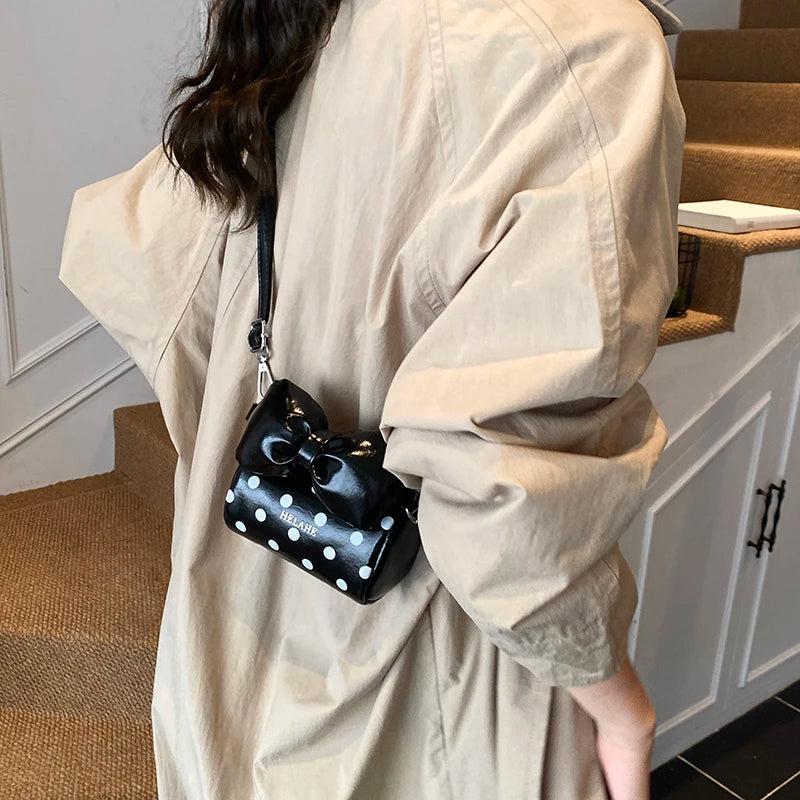 Bow PU Large Capacity Simple Shoulder Bags Hot Sale Solid Color 2025 New Brand Bags for Women New Vacation Women's Handbags