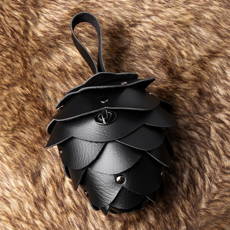 Creative Hot-sell Pine Cone-shaped Bag Popular Europe America Coin Purse New Retro Fashion Clutch High-quality Leather Women Bag