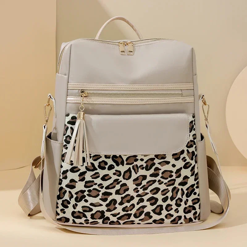 Fashion Oxford Leopard Print Women's Crossbody Bag 2026 New Large Capacity Backpack Hot Selling Casual Shoulder Bag Bolso Mujer