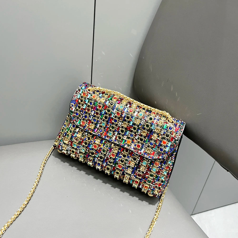 Rhinestones Evening clutch Bag Purses and handbag luxury Designer shoulder bag Shiny Crystal Clutch purse Woman's bag