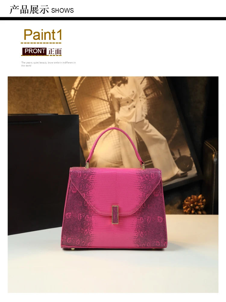 Designer Brand New Leather Lizard Leather Print Handbag Fashion Shoulder Crossbody Bags for Women Hot Selling