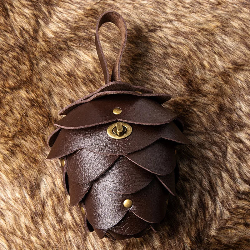 Creative Hot-sell Pine Cone-shaped Bag Popular Europe America Coin Purse New Retro Fashion Clutch High-quality Leather Women Bag