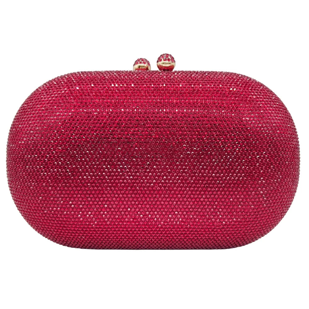 Rhinestone Crystal Evening Clutch Bag Chain Strap Sparkly Handbag Women's Party Wedding Banquet Luxury