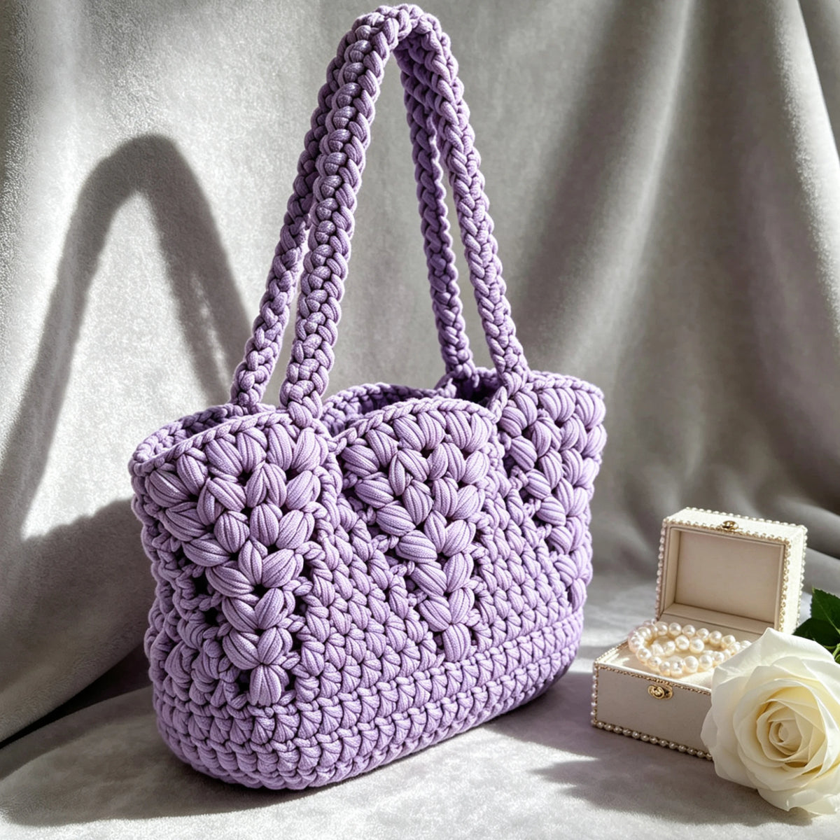 Women's Handbag, Purely Handmade Woven Bag, Niche High-End Handmade Crochet Wooden Handbag, Vintage Fan-Shaped Hollow Woven Underarm Bag, Holiday Style Large-Capacity Shoulder and Crossbody Bag, Gentle Forest-Style Design wit