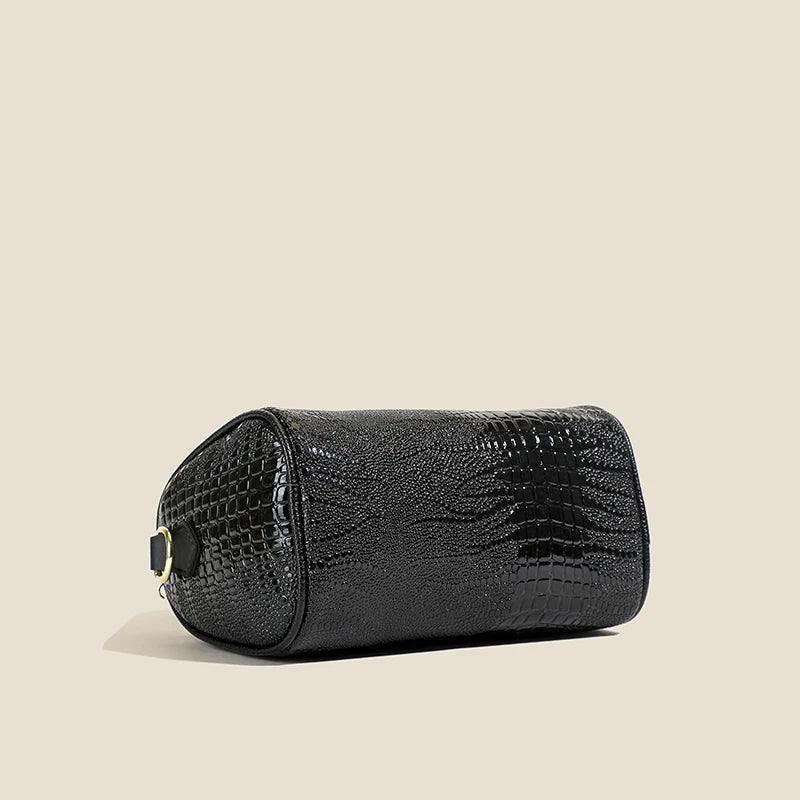 Small Handbag Women's Fashion Shoulder Crossbody Bag Solid Color Black