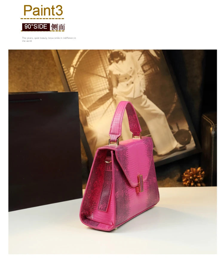 Designer Brand New Leather Lizard Leather Print Handbag Fashion Shoulder Crossbody Bags for Women Hot Selling