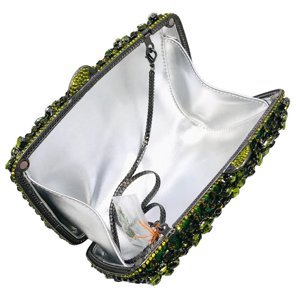 Boutique De FGG Rhinestone Clutch Purses for Women Evening Bags Elegant Crystal Clutch Purse Wedding Party Handbags and Purses