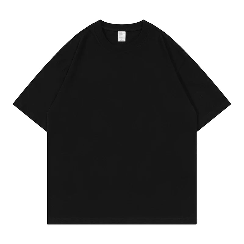 210g Oversized T Shirt 100% Cotton Print Logo Embroidery Customized Photo Pictures Summer Men's Women's Design Short Sleeve Diy