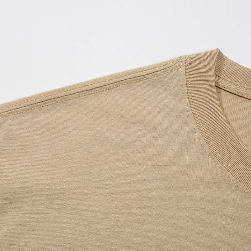 210g Oversized T Shirt 100% Cotton Print Logo Embroidery Customized Photo Pictures Summer Men's Women's Design Short Sleeve Diy