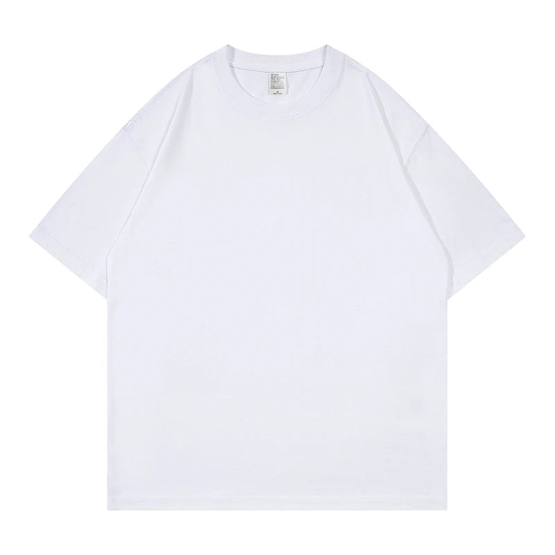 210g Oversized T Shirt 100% Cotton Print Logo Embroidery Customized Photo Pictures Summer Men's Women's Design Short Sleeve Diy