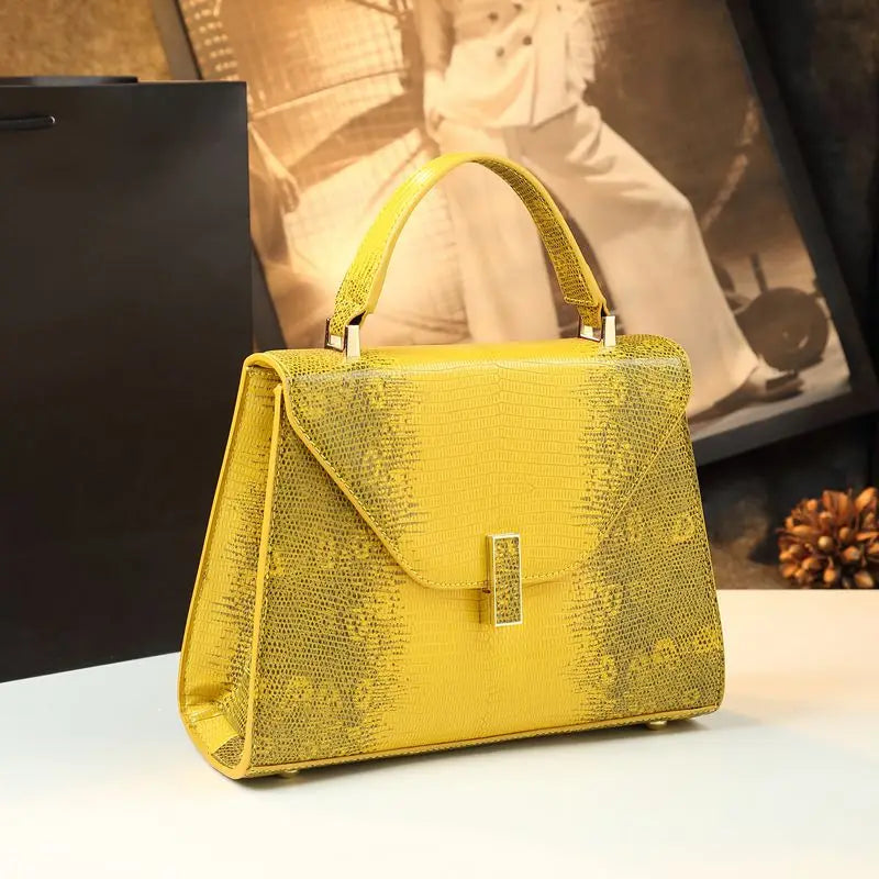 Designer Brand New Leather Lizard Leather Print Handbag Fashion Shoulder Crossbody Bags for Women Hot Selling