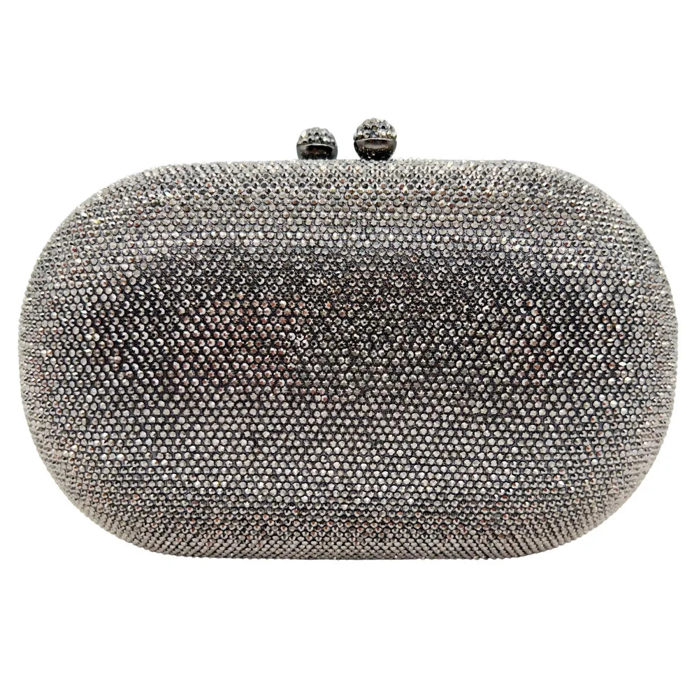 Rhinestone Crystal Evening Clutch Bag Chain Strap Sparkly Handbag Women's Party Wedding Banquet Luxury