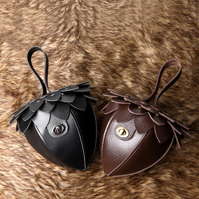 Creative Hot-sell Pine Cone-shaped Bag Popular Europe America Coin Purse New Retro Fashion Clutch High-quality Leather Women Bag