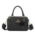 Small Handbag Women's Fashion Shoulder Crossbody Bag Solid Color Black