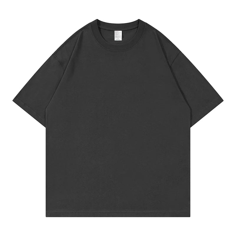 210g Oversized T Shirt 100% Cotton Print Logo Embroidery Customized Photo Pictures Summer Men's Women's Design Short Sleeve Diy