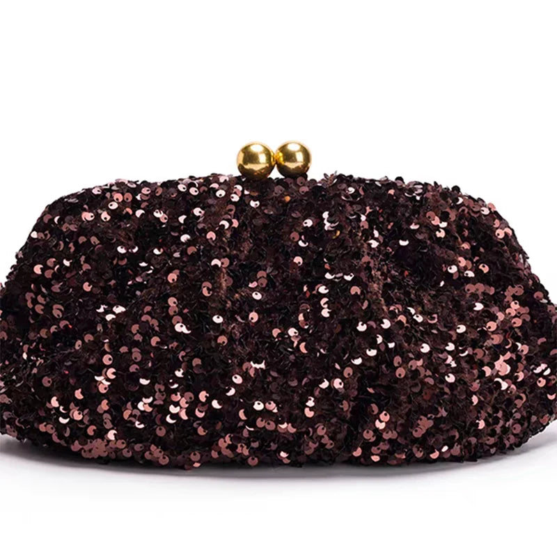 Crystal Rhinestone Clutch Handbag, Luxury Sequin Glitter Sparkly Chain Women Shoulder Bag Crossbody Purse Wedding Banquet Prom