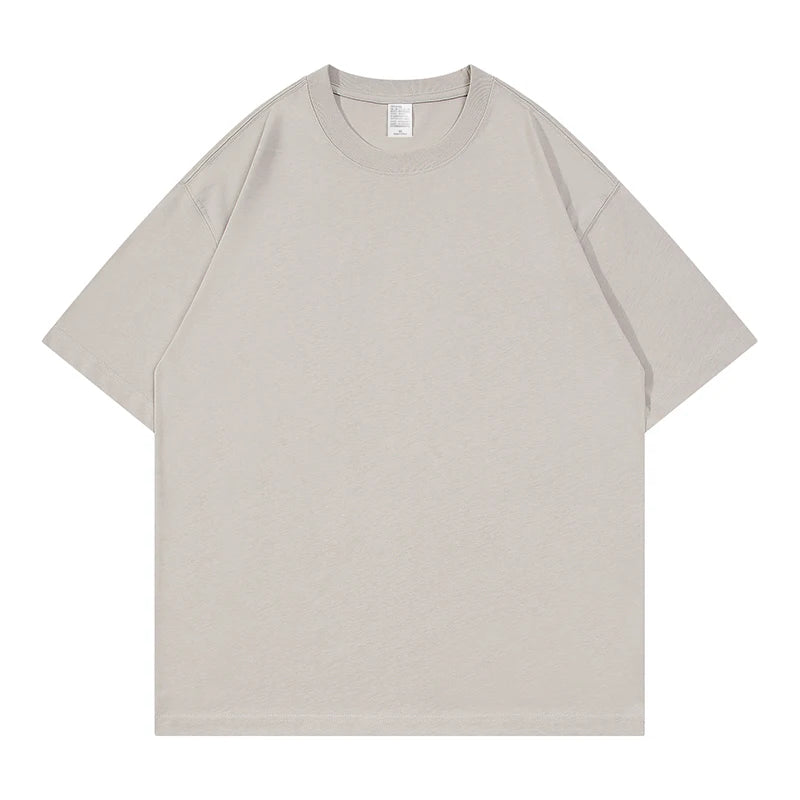 210g Oversized T Shirt 100% Cotton Print Logo Embroidery Customized Photo Pictures Summer Men's Women's Design Short Sleeve Diy