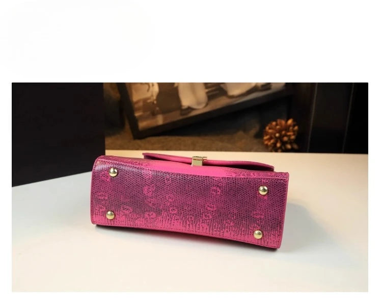 Designer Brand New Leather Lizard Leather Print Handbag Fashion Shoulder Crossbody Bags for Women Hot Selling